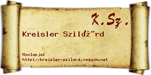 Kreisler Szilárd névjegykártya